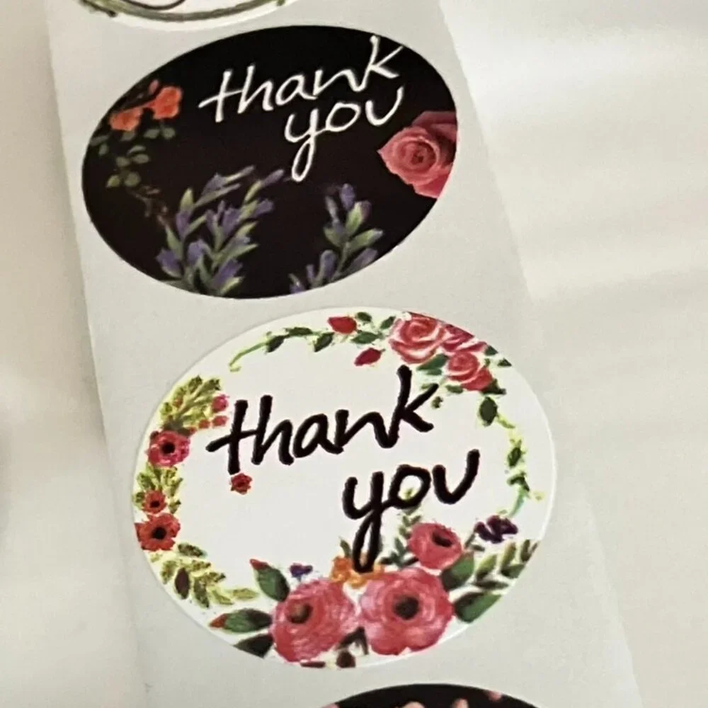 1,500 Stickers - 3 x 500 THANK YOU Seld Adhesive Stickers NEW TAX Write off